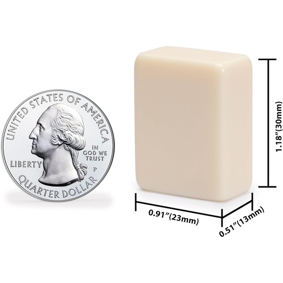 Mahjong Set American Style Mojave Ivory w/ Soft Case Racks Dice Coins Set - Picture 11 of 14